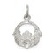 Sterling Silver Claddagh Charm Pendant Irish Jewelry 21mm x 15mm